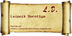 Leipnik Dorottya névjegykártya